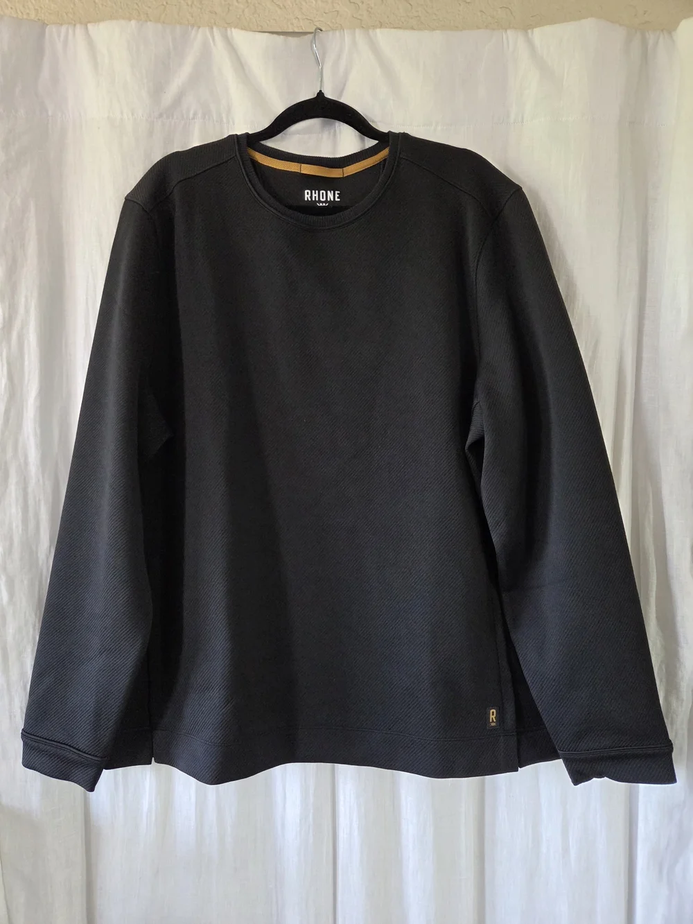Rhone | Quantum Men's Black Crewneck Sweater